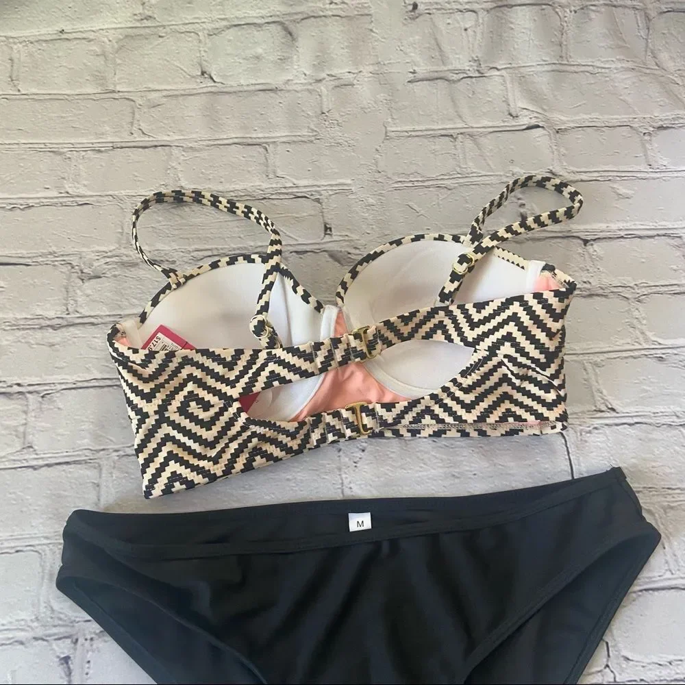 Xhiliration Printed Push Up Bikini 2pc Set NWT Medium